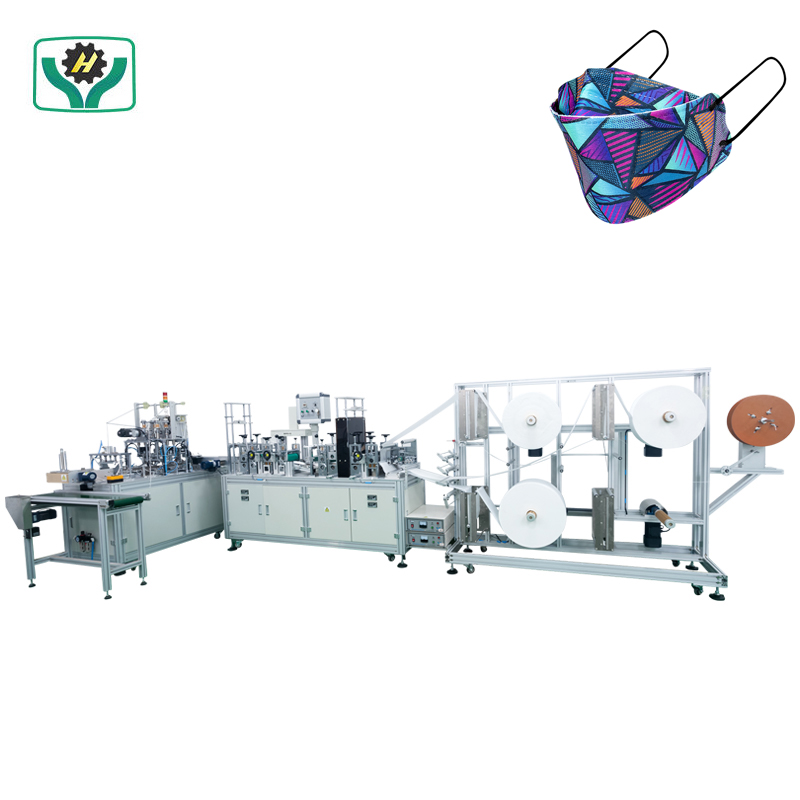 Automatic High Speed Ear Loop Fish Type Mask Making Machine